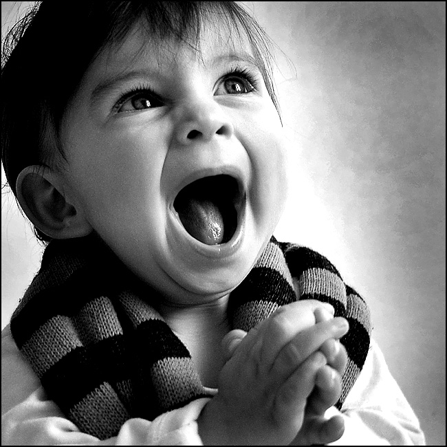 Comic | black and white, emotion, child, scarf