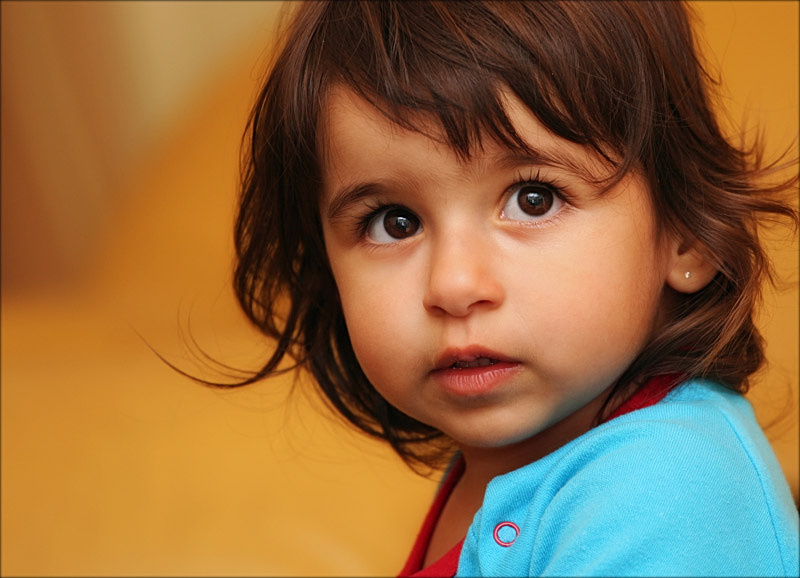 Receiving congratulations! | brunette, child