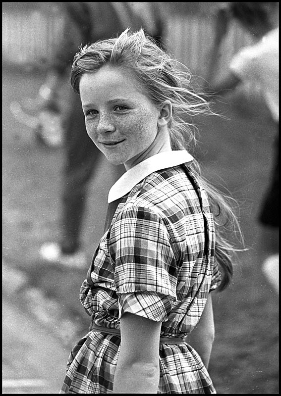 Spring girl | black and white, nature, child, freckles