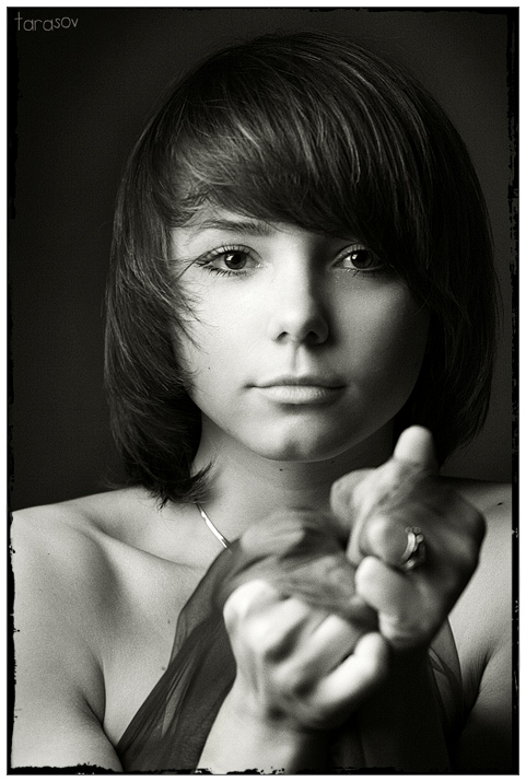Silk | woman, black and white, hand, scarf