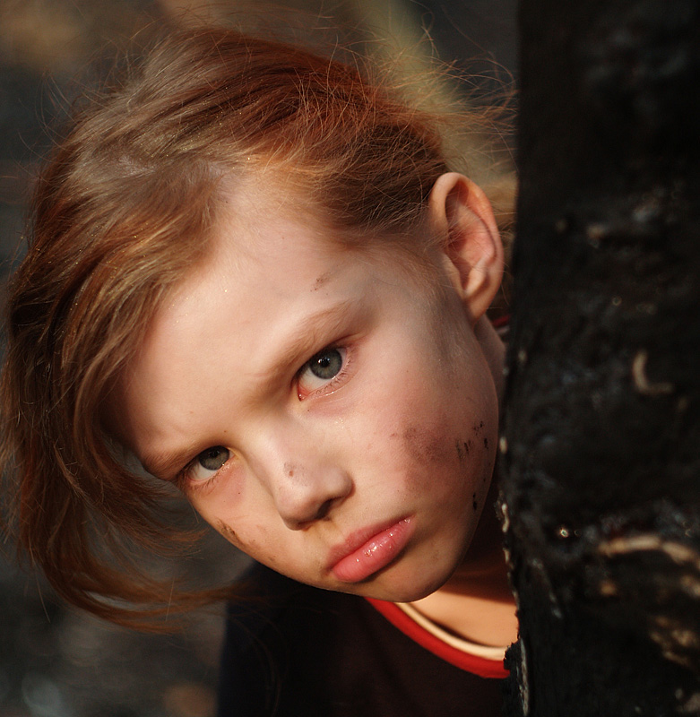 My tree has been burnt yesterday | nature, child, redhead