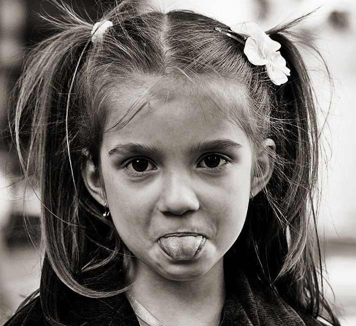 While Mom isn't watching | child, emotion, black and white