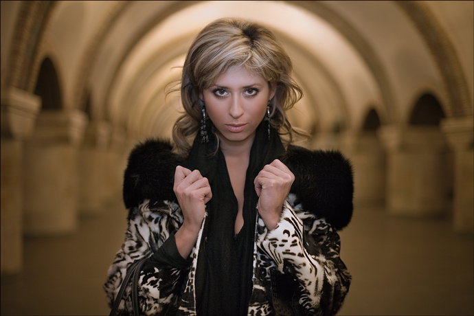 Underground | woman, blonde, fur