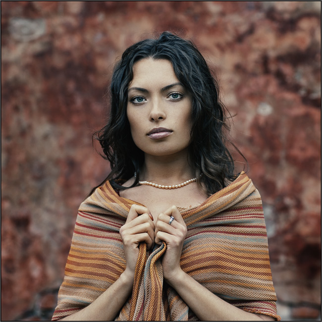 Park | woman, nature, brunette, scarf