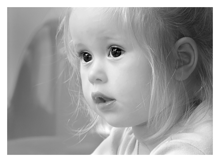 Eyes of a child | emotion, blonde, black and white, child