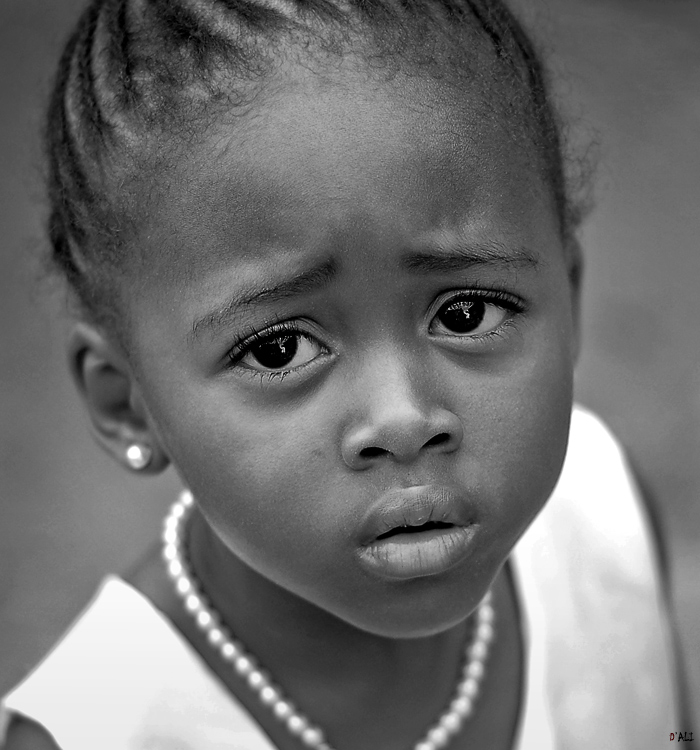 Every girl is a princess | child, black and white, emotion