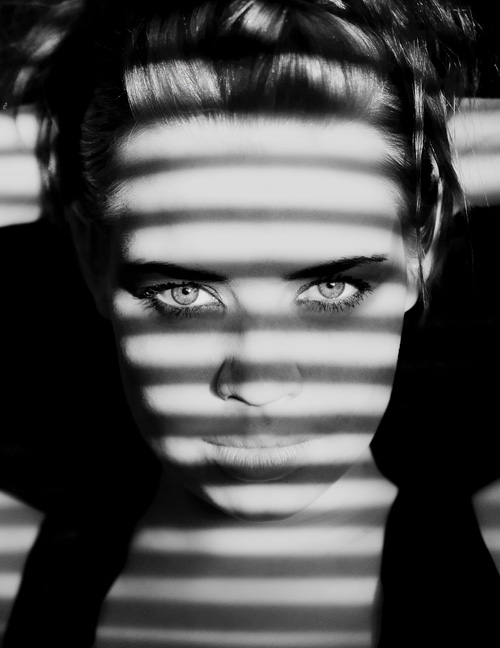 Shadows | woman, black and white, low key