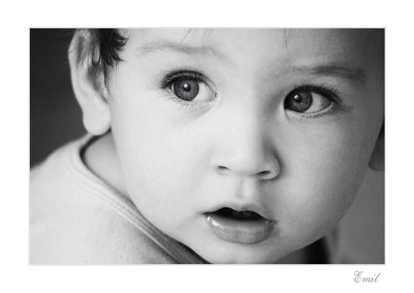 Emile | black and white, child