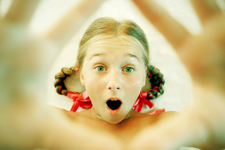 Shock | emotion, child, freckles, braids