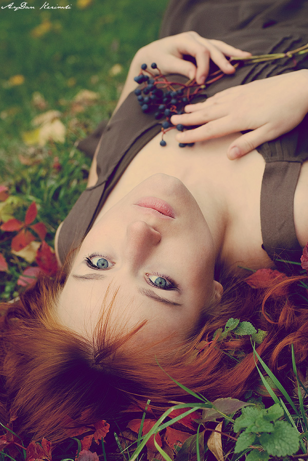 Berries | woman, nature, redhead