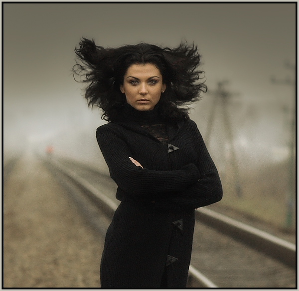 Storm | woman, brunette, nature, hair
