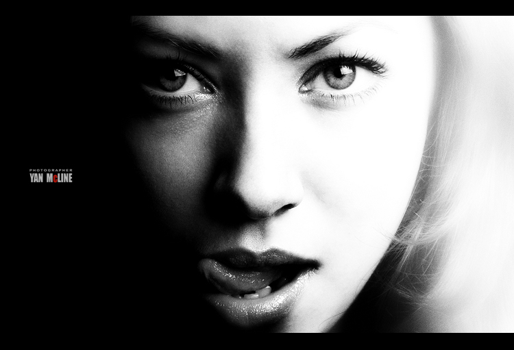 Essences | woman, black and white, tongue
