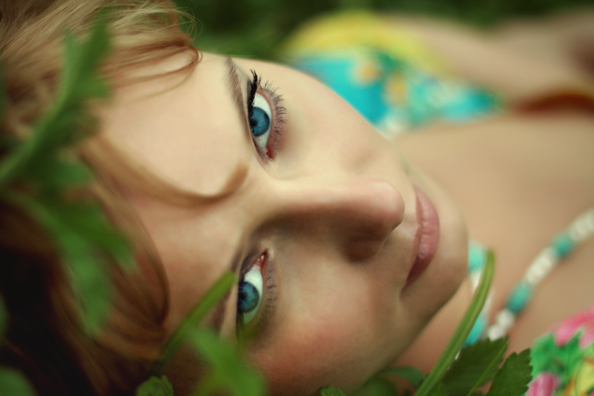 Turquoise | woman, nature
