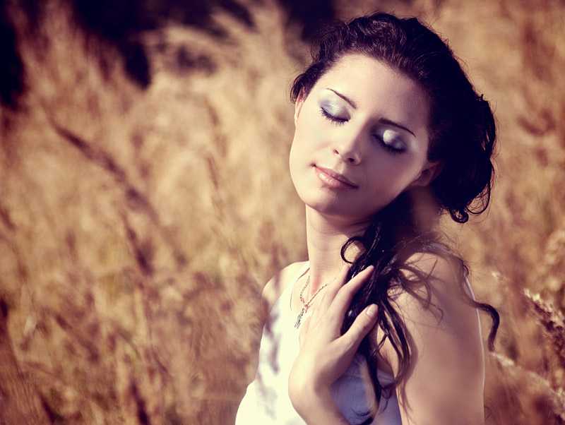 Hot summer | woman, brunette, nature