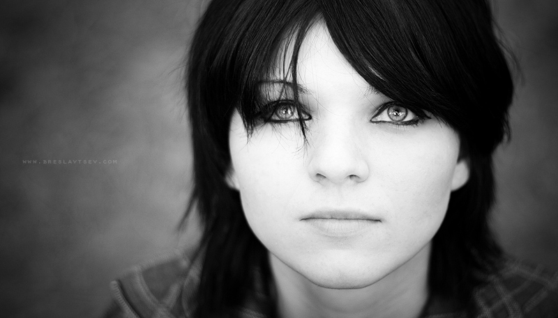 Clouds | woman, brunette, black and white