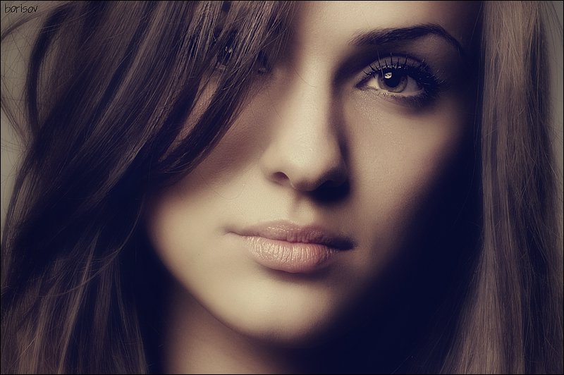 Softness | woman, brunette