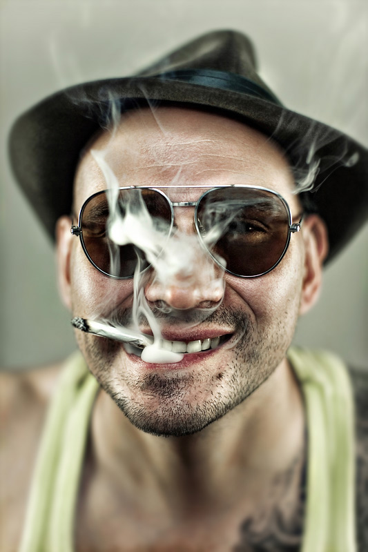 Buddy | male, glasses, cigarette, hat