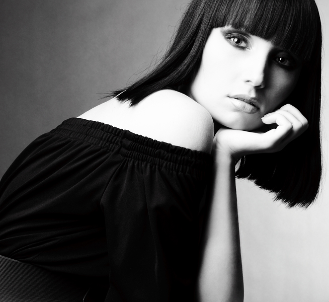 Zhenya | brunette, hand, black and white