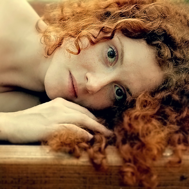 Portrait of a red-headed girl | close-up, curls, redhead