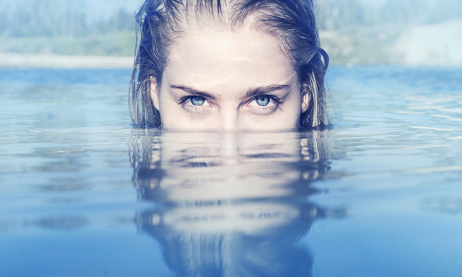 Deep | blue eyes, nature, wate