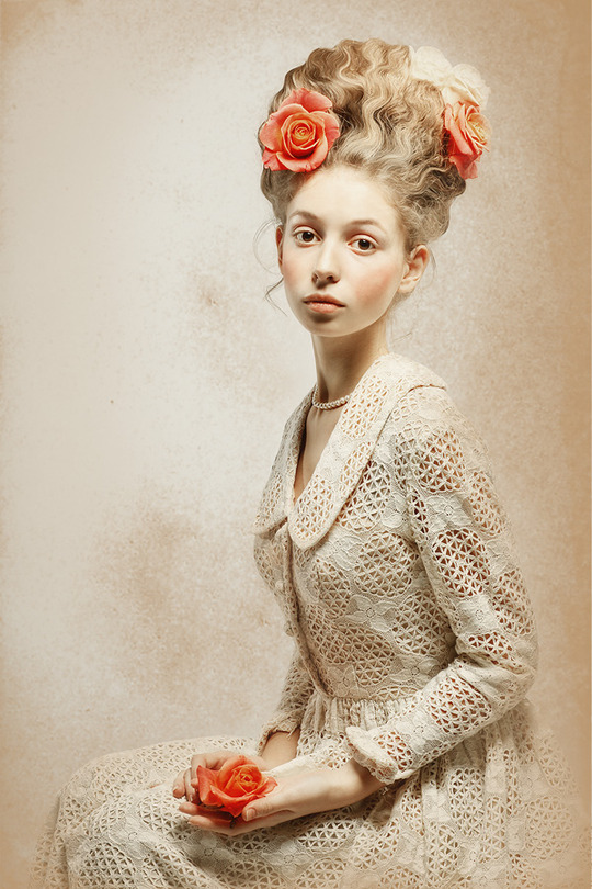 Tea roses | rendering, flower, hairdo