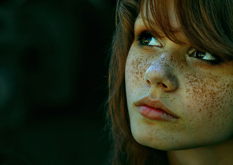 Freckled beauty  | freckles, woman, close-up, redhead