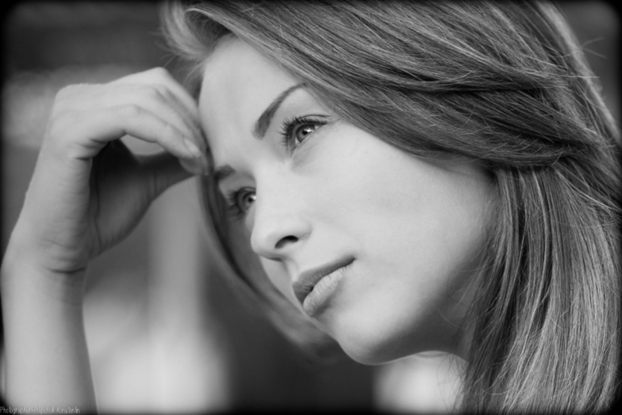 Wistful look | wistful look, black & white, girl, cutie