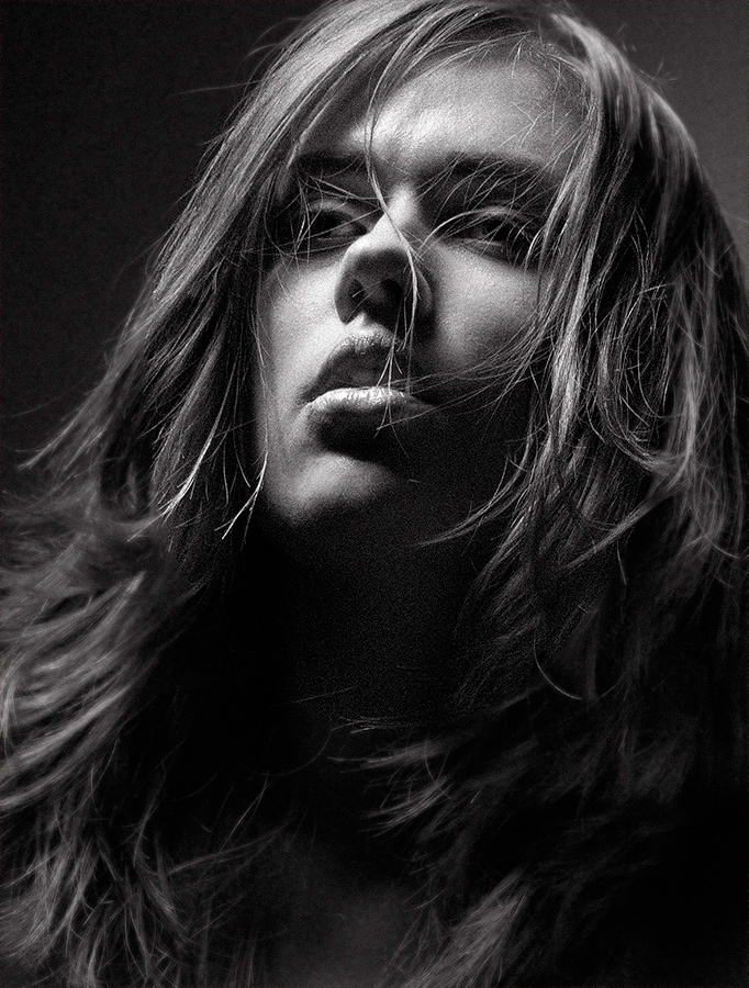 Olga | black and white, passion, dark photo, long hair