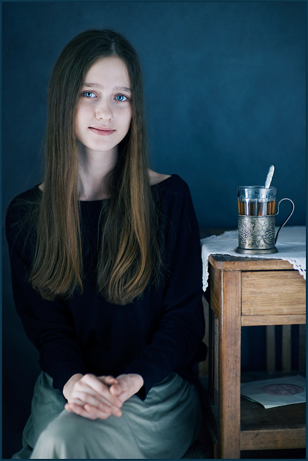 Girl with tea | daughter, teenager, table, tea