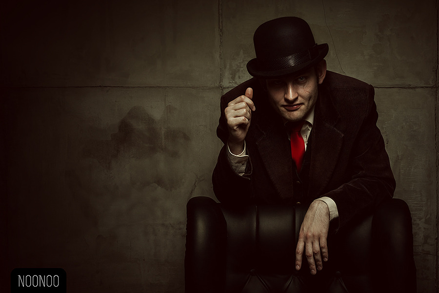 Man in top hat | top hat, man, shadow, darkness