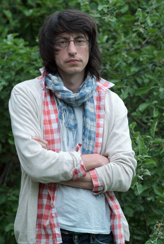 Potrait of a man | man, portrait, bushes, nature