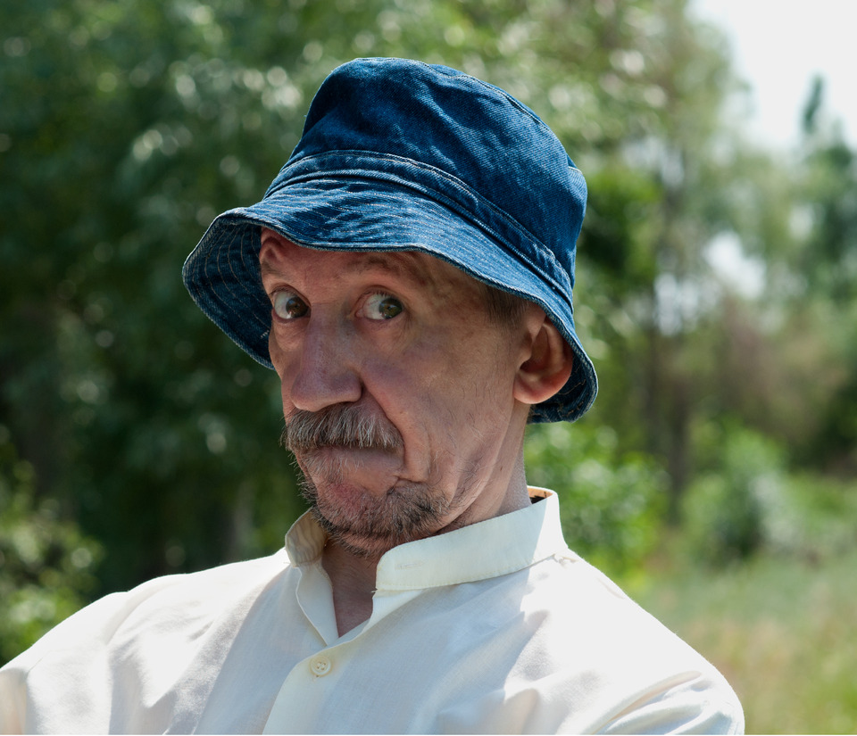 Man in hat | blue hat, old man, summer, villiage