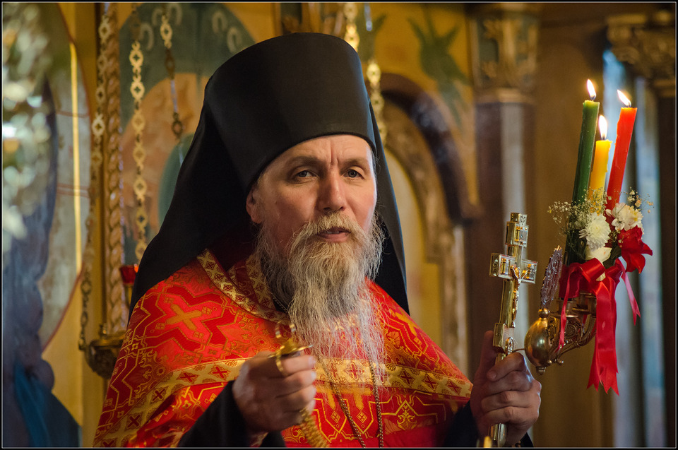 Father with candles | father, candles, church, icon