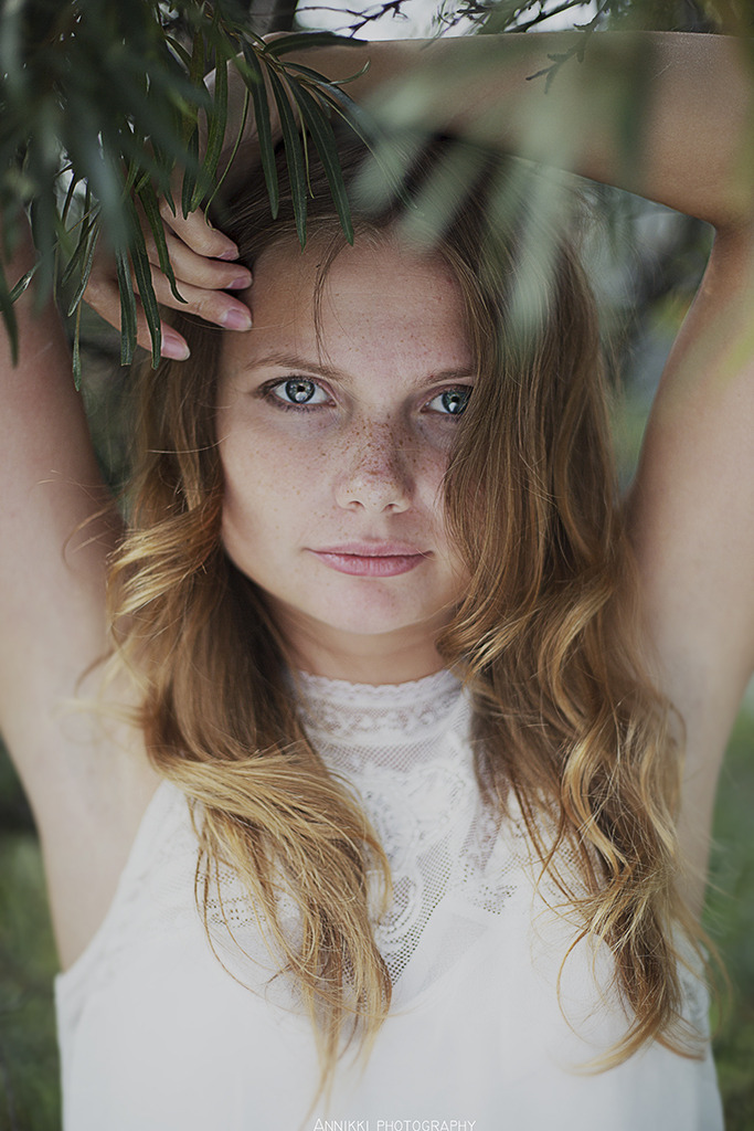 beautiful freckles | redhead,  white dress, freckles
