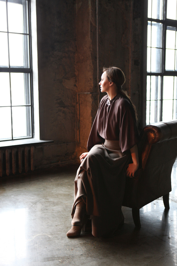 Sitting in an armchair | woman, hall, armchair, window