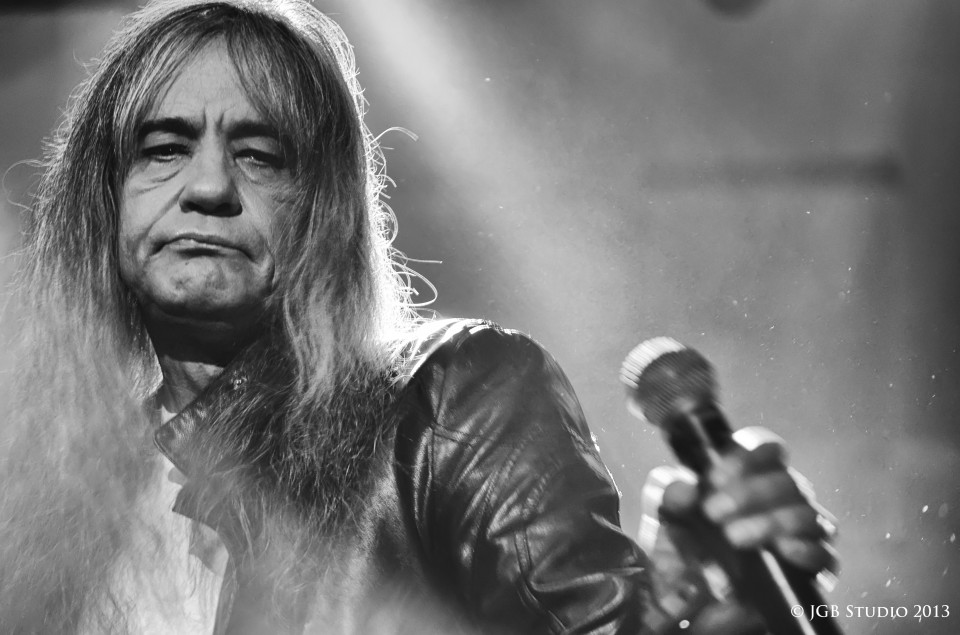 Black & white photo of a rocker | portrait, man, long hair , black & white, rocker, microphone, scene, concert, face, photoshoot