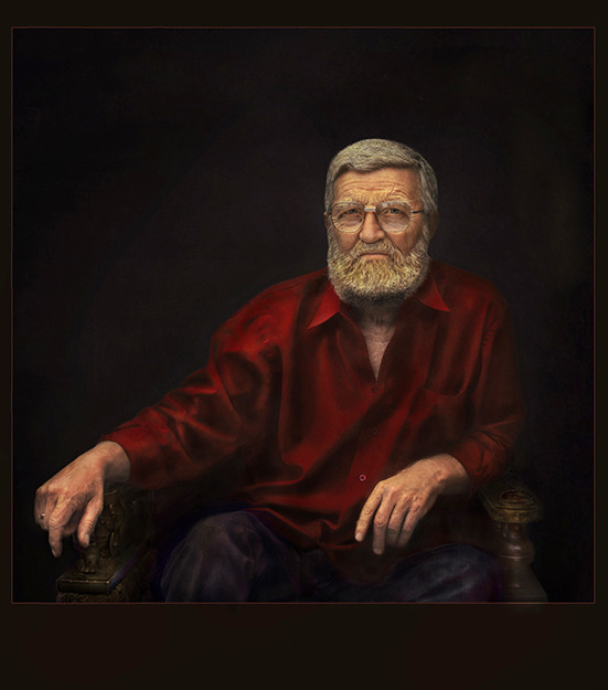 Old man with beard | old man, beard, armchair, portrait