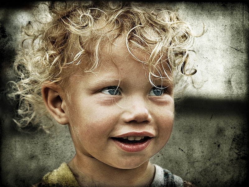 Curly | blonde, child, curls