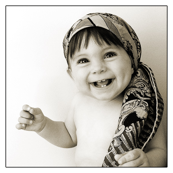 Shawl | child, emotion, black and white